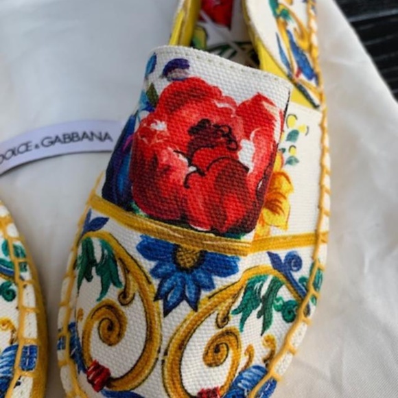 DOLCE GABBANA YELLOW KIDS SIZE 33 ESPADRILLES BNIB - Picture 3 of 6
